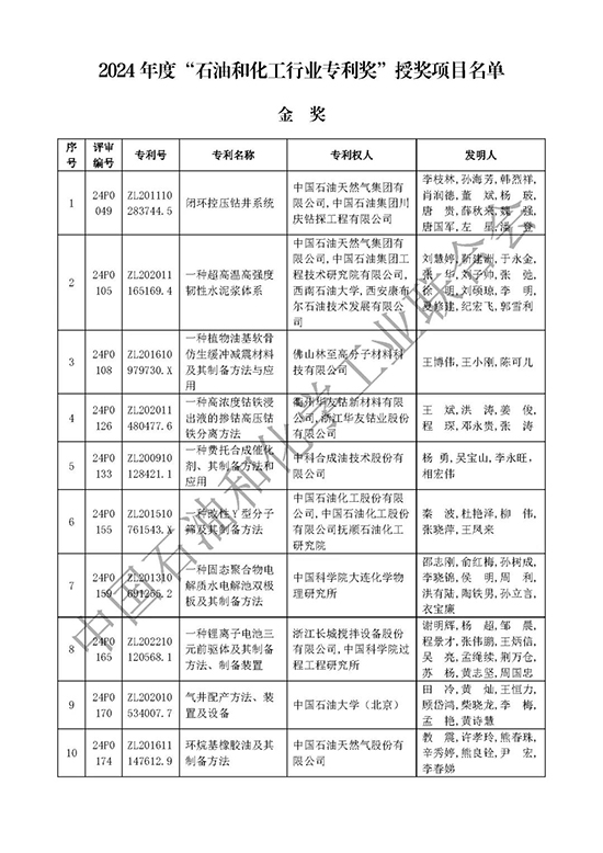 石油和化工行業專利獎1.jpg